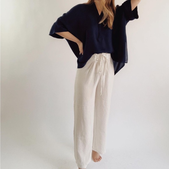 Umgee Pants - Umgee Ivory High Waisted Pants